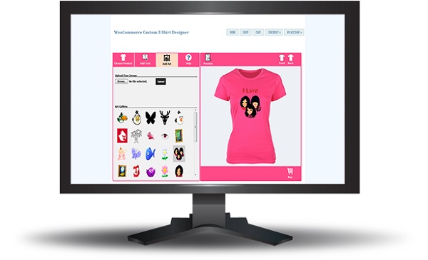 افزونه طرح سفارشی روی تی شرت | WooCommerce Custom T-Shirt Designer