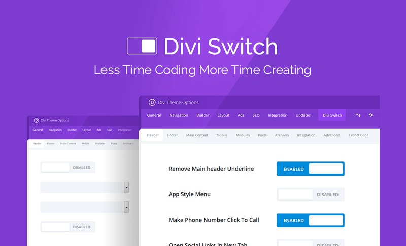 افزونه تغییرات حرفه ای دیوی | Divi Switch Pro