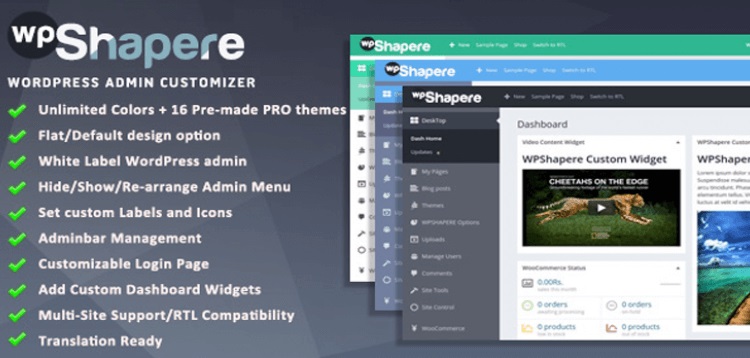 افزونه WPShapere | پوسته مدیریت وردپرس